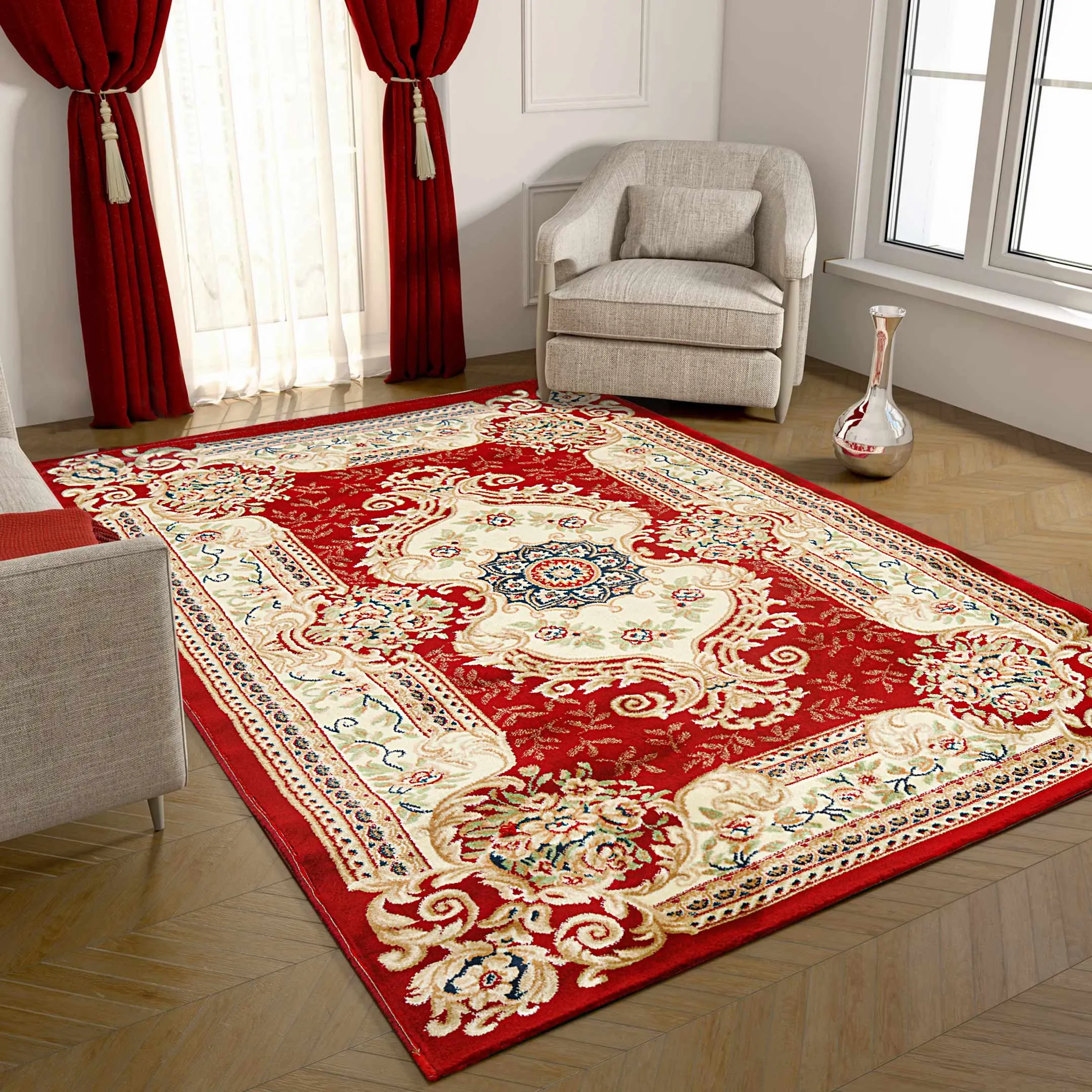 Scarlet King Size (7.6 X 5.25 Feet) Thick & Cozy Floor Rug