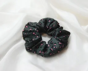 Scrunchie - Leopard Print Grey/Pink