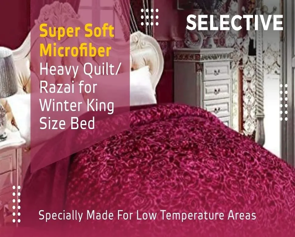 Selective Premium Super Soft Microfibre Winter Heavy Quilt - Razai