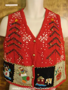 Short Sytle Festive Bad Christmas Sweater Vest