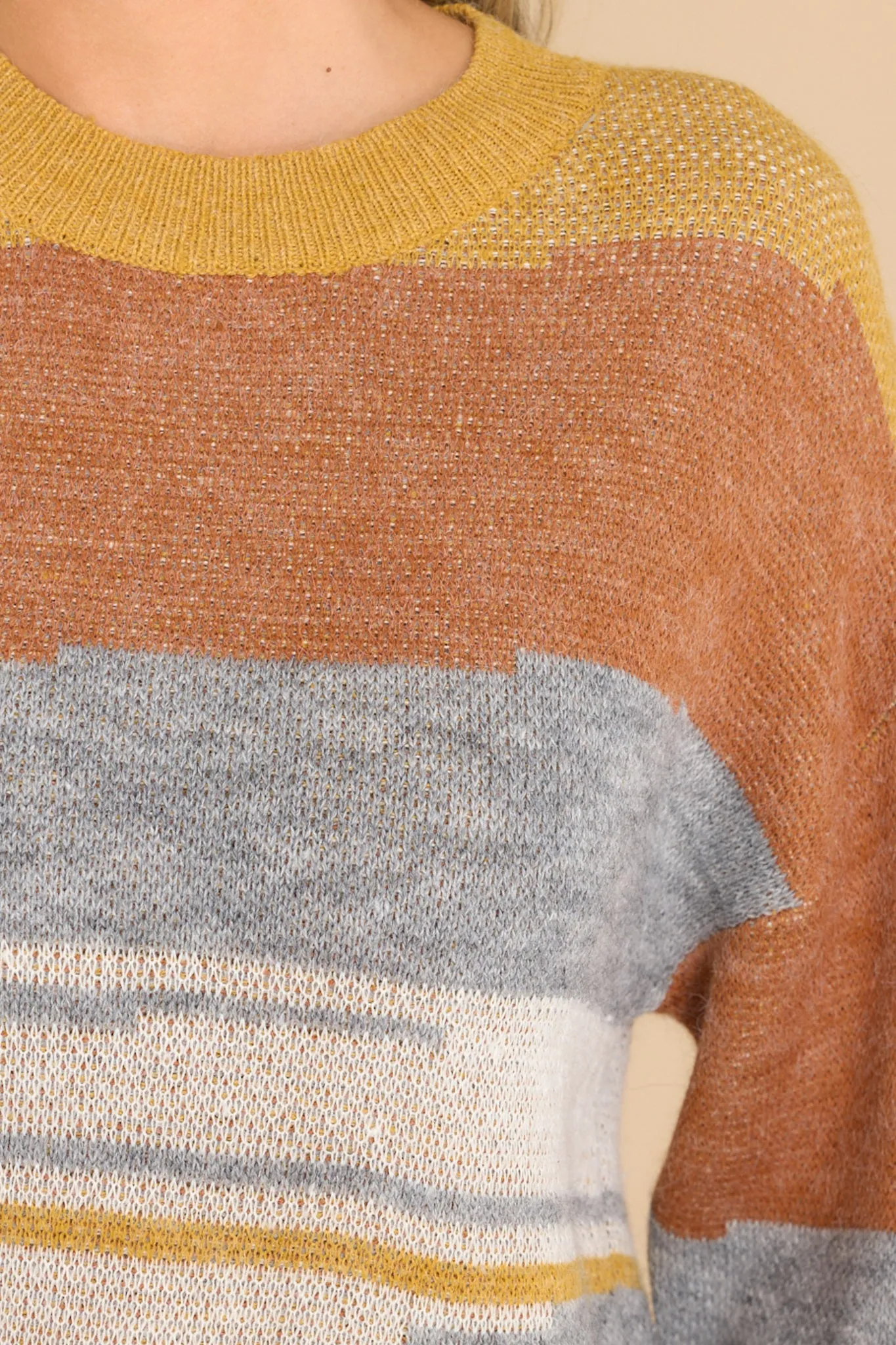 Sight Seeing In The City Light Brown Multi Sweater