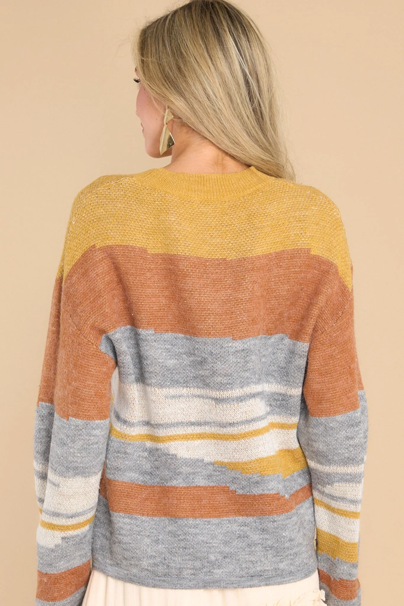 Sight Seeing In The City Light Brown Multi Sweater