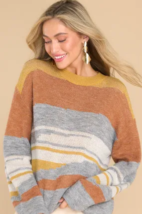 Sight Seeing In The City Light Brown Multi Sweater