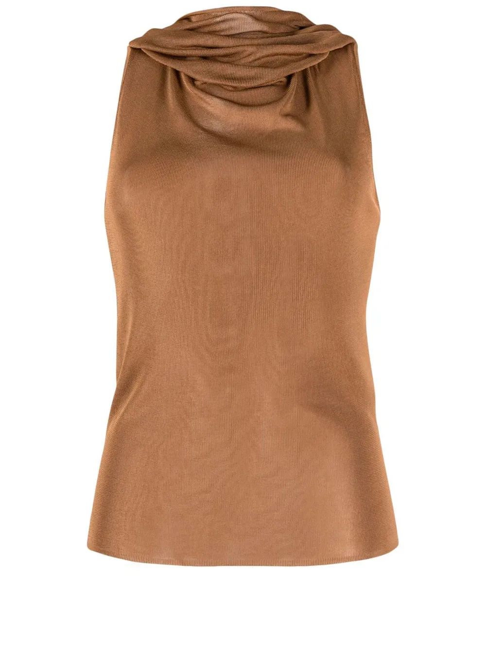 Sleeveless hooded top