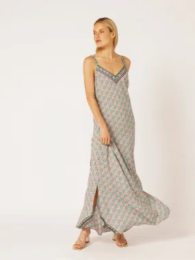 Slip Dress SUPER MAXI | Bias Cut | Sage Peony