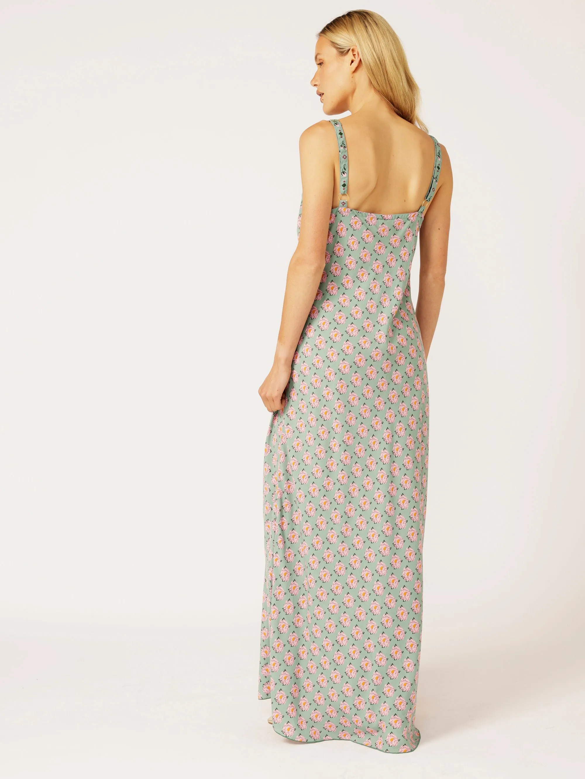 Slip Dress SUPER MAXI | Bias Cut | Sage Peony