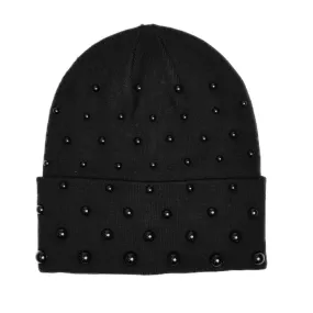 The Graduated Pearl Cuffed Beanie by Nicsessories