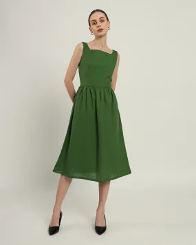 The Mihara Emerald Cotton Dress