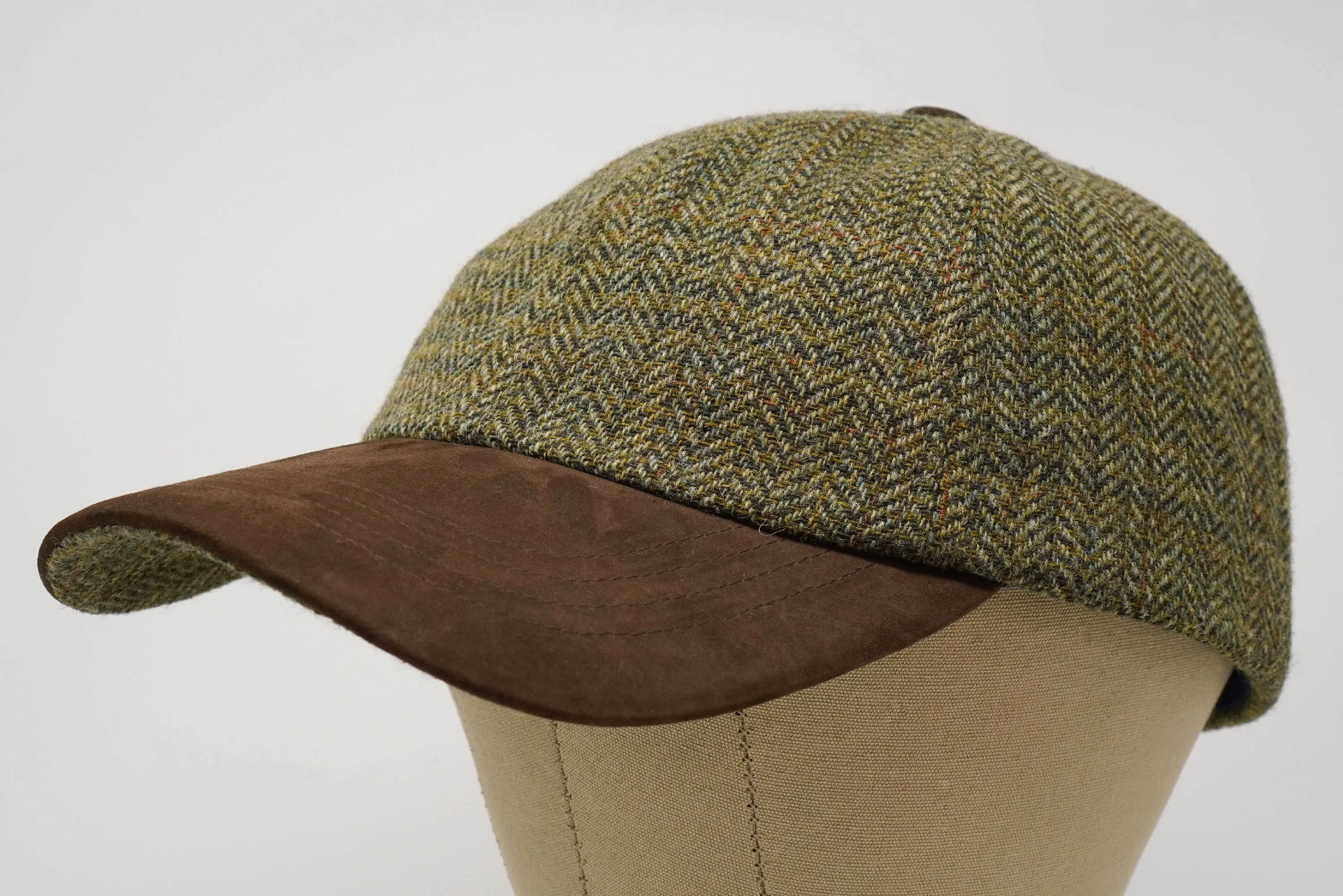 The Sligo - Baseball Cap - 100% Wool - Irish Tweed - Nubuck Peak