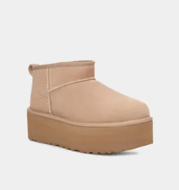 The Ugg Classic Ultra Mini Platform Boot in Sand