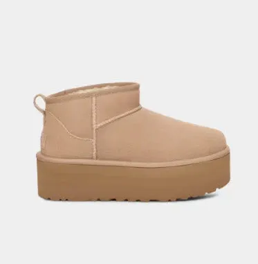 The Ugg Classic Ultra Mini Platform Boot in Sand