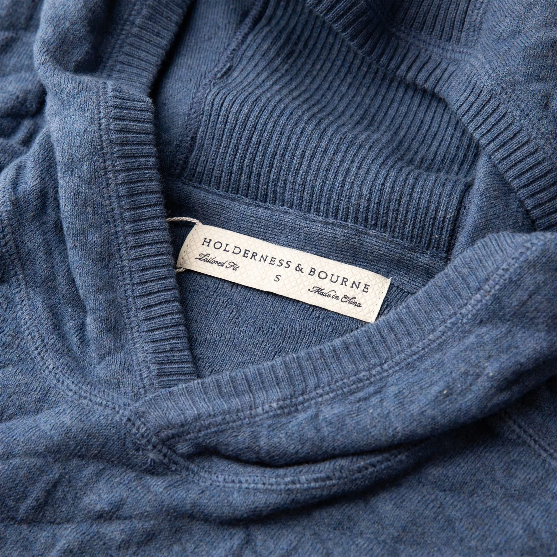 The Wallace Crewneck Sweater Heathered North Sea - AW24