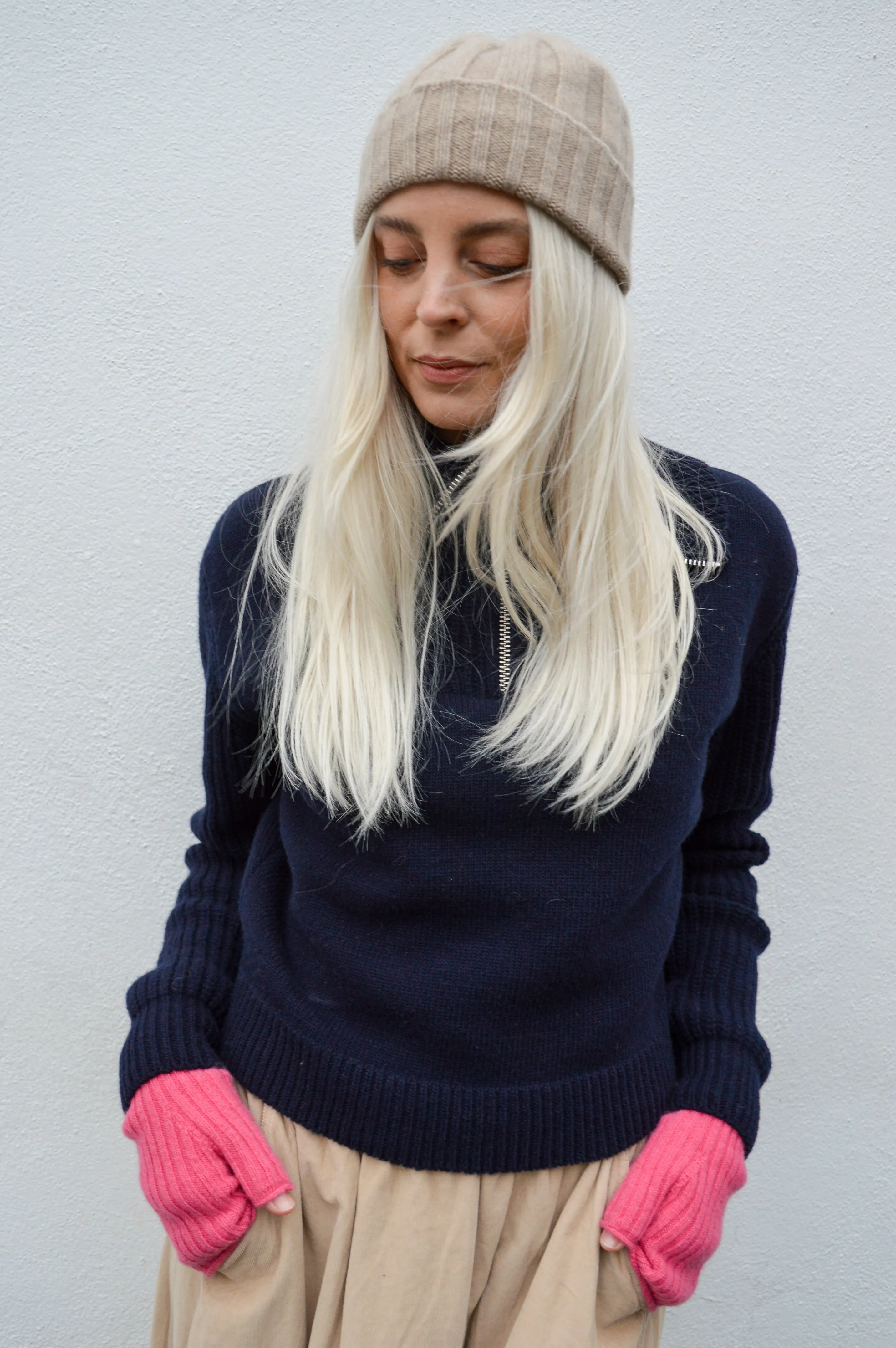 Thinking Mu Tanit Navy Sweater