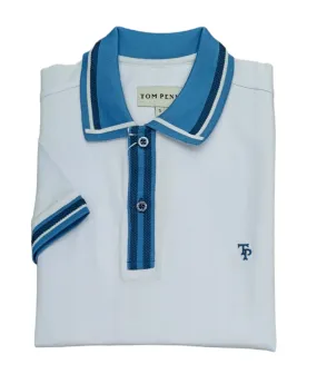 Tom Penn Short Sleeve Polo Shirt - White