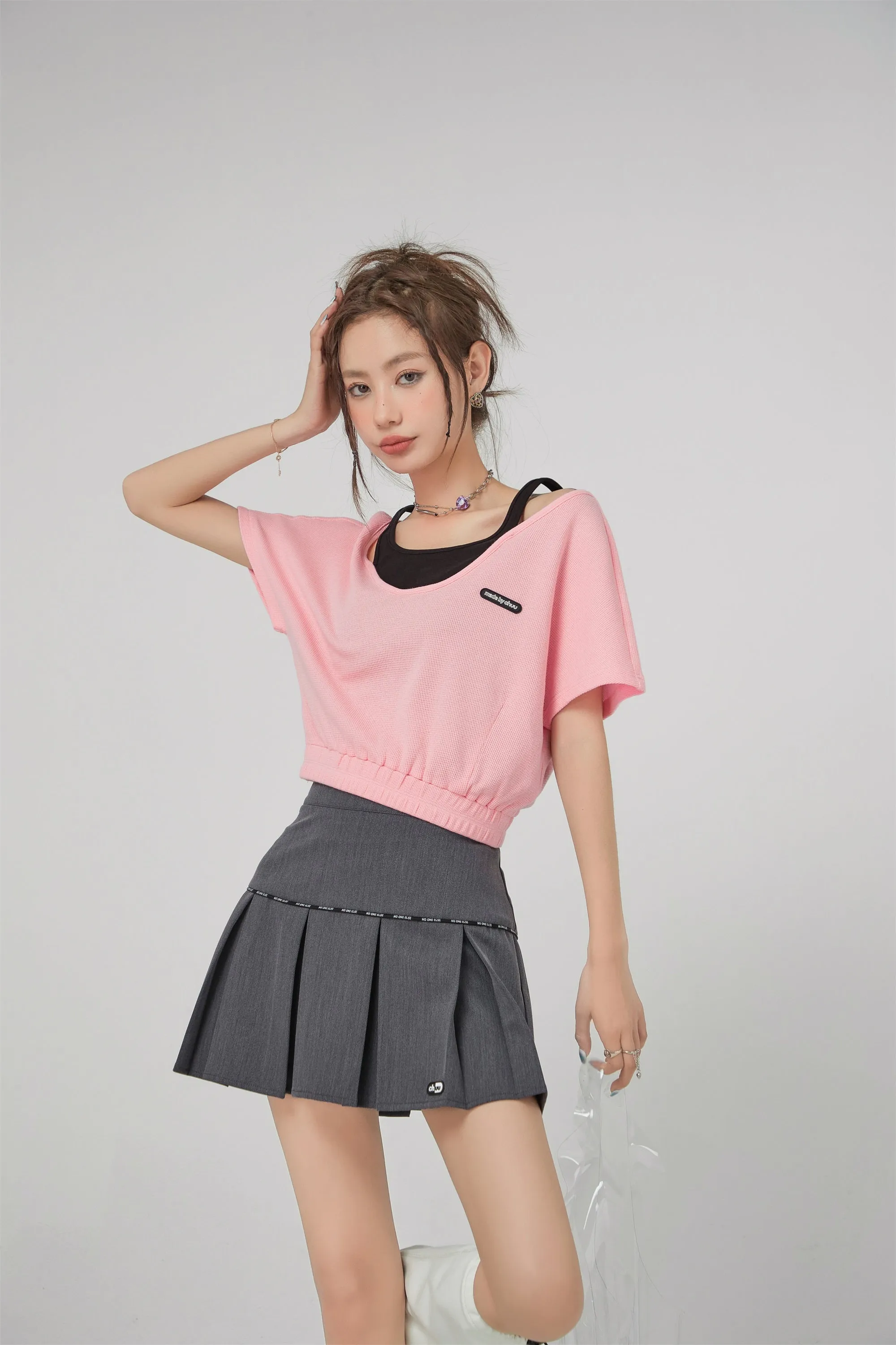 Two-Layer Crop Sport Top