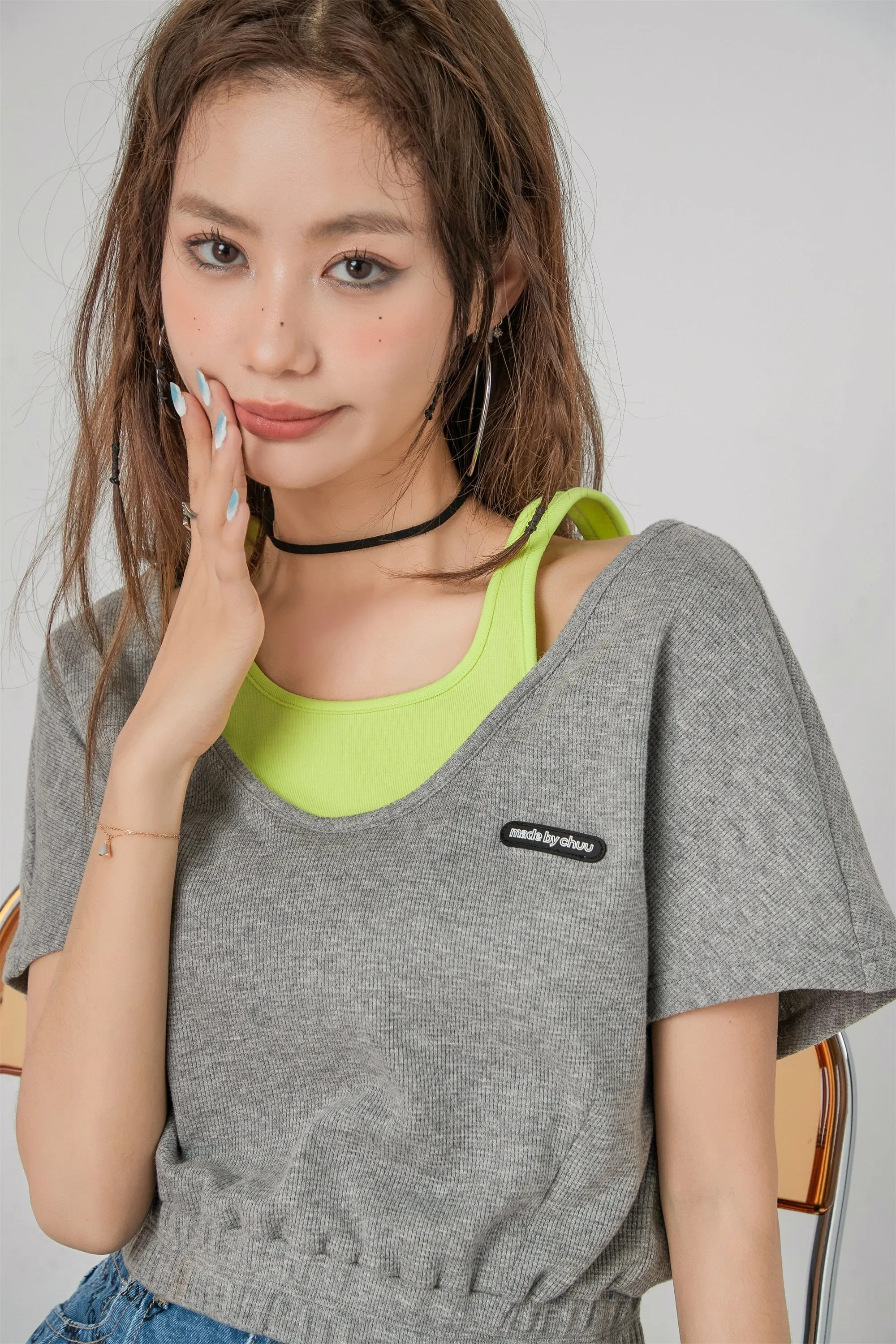 Two-Layer Crop Sport Top