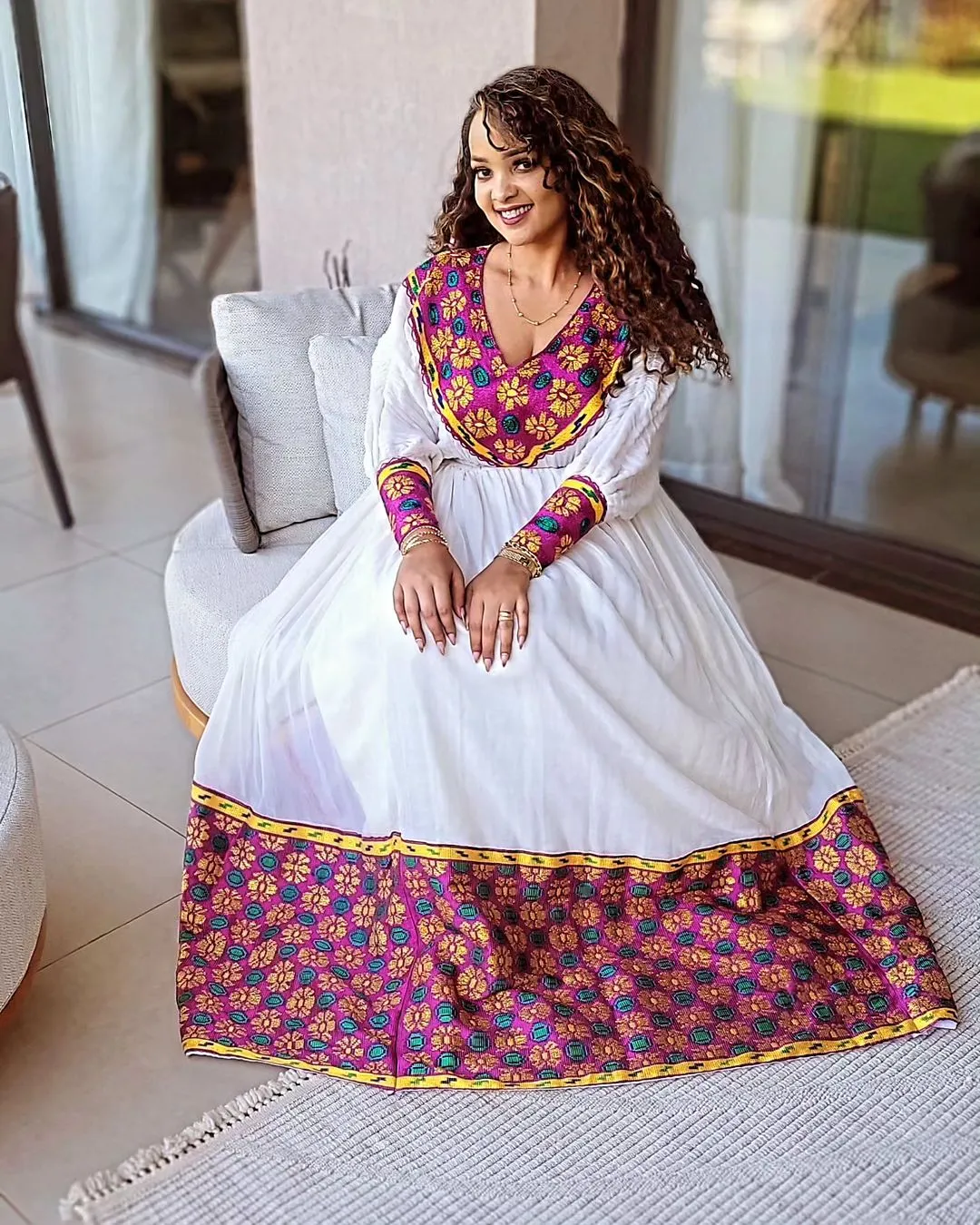 Vibrant Design Habesha Dress Style Modern Habesha Kemis Ethiopian Dress Style