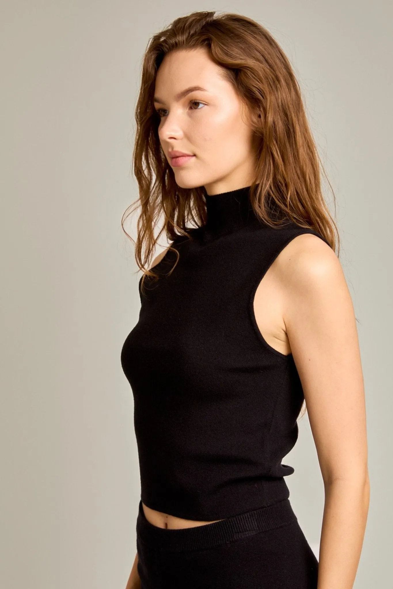 Vicki High Neck Sweater in Black