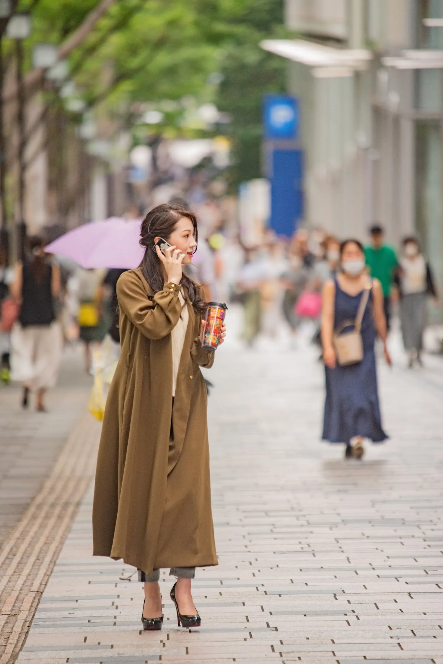 ３WAYで使えるカーキのサテンワンピース