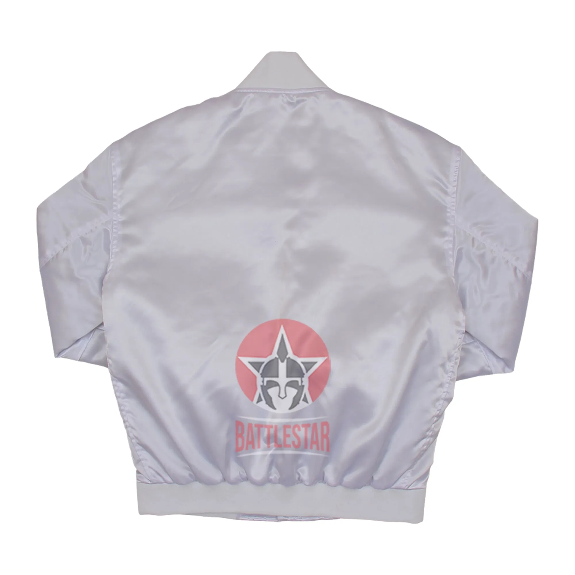 White Satin Varsity Baseball Jacket