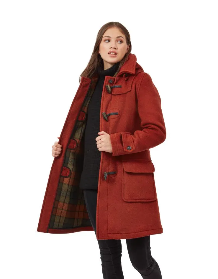 Women's London Classic Fit Duffle Coat - Burnt Orange