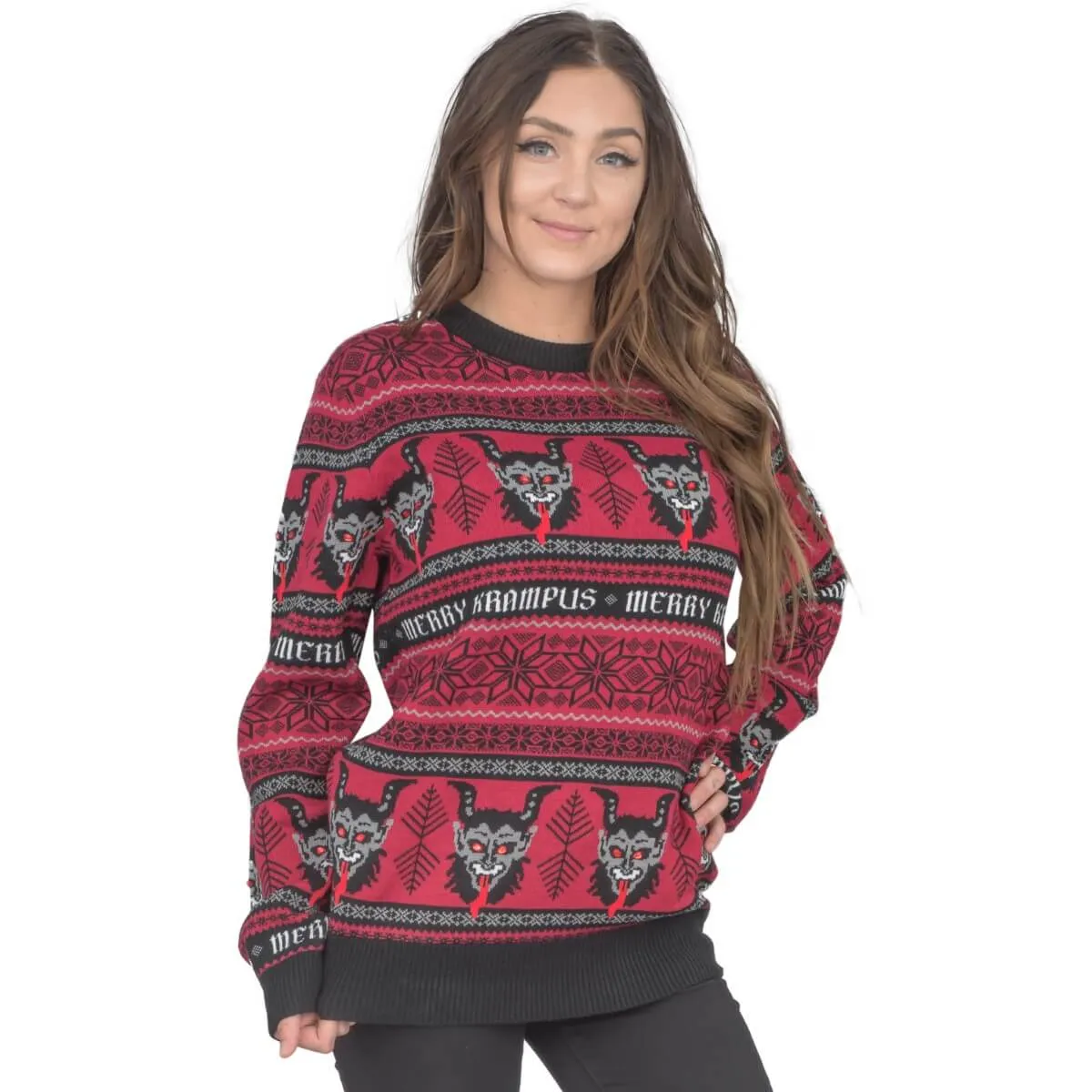 Women's Merry Krampus Adult Ugly Christmas Sweater