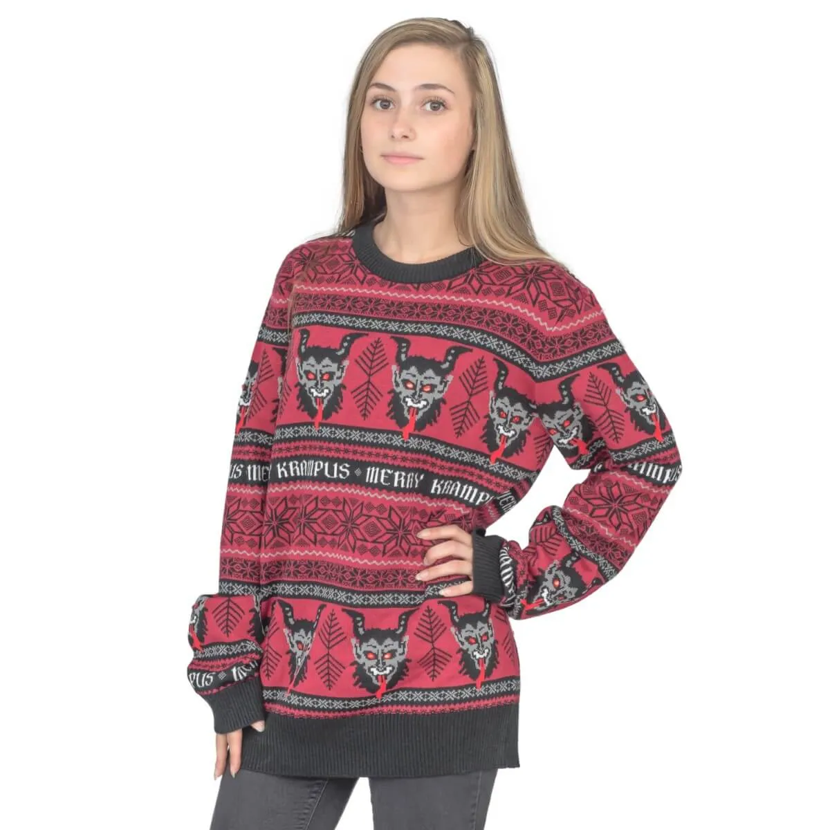 Women's Merry Krampus Adult Ugly Christmas Sweater