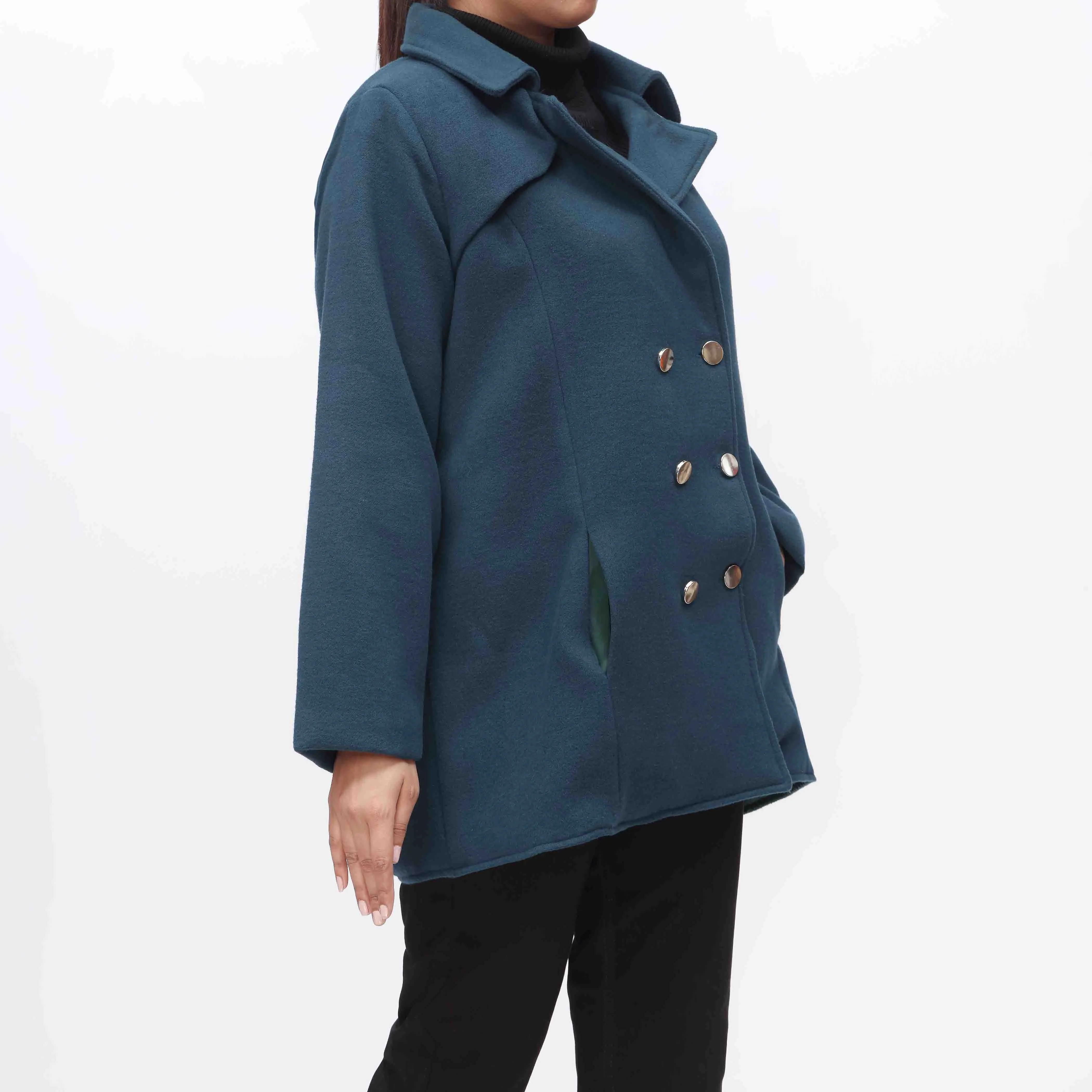 Woolen Button Coat PW3066